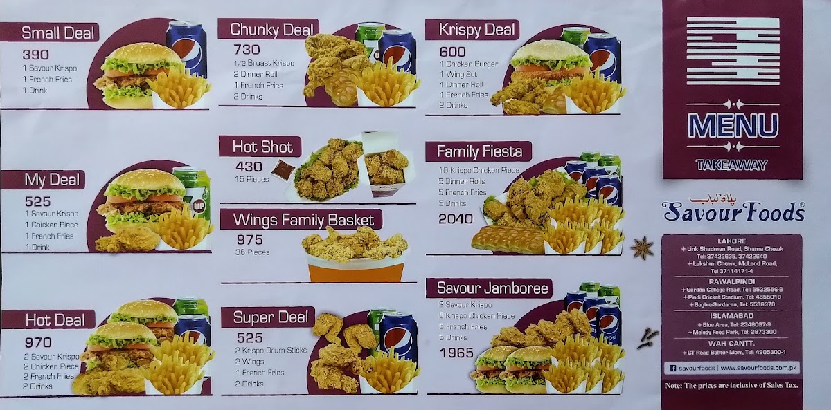 Menu Savour Foods Wah Cantt-7